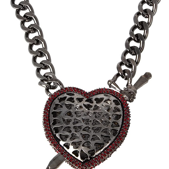 COPY - NWT Betsey Johnson Bleeding Heart With Dagger Necklace - Picture 3 of 6